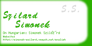 szilard simonek business card